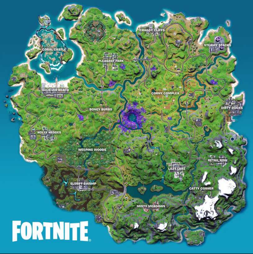Fortnite Season 7 Updated Map