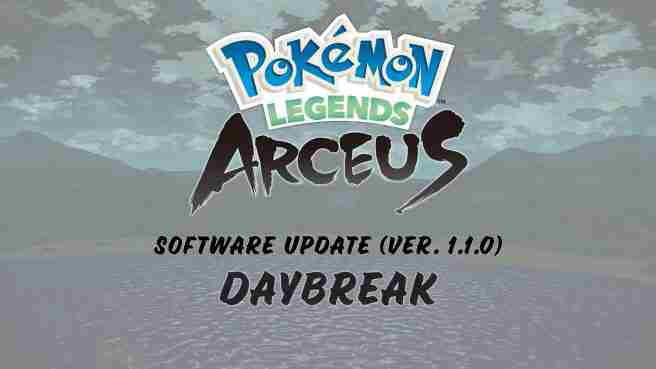 Pokémon Legends Arceus Update 1.1.0 Patch Notes - Official