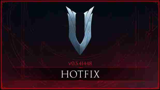 V Rising Update 0.5.41448 Patch Notes (Hotfix)