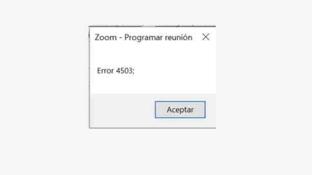 Zoom Error Code 4503