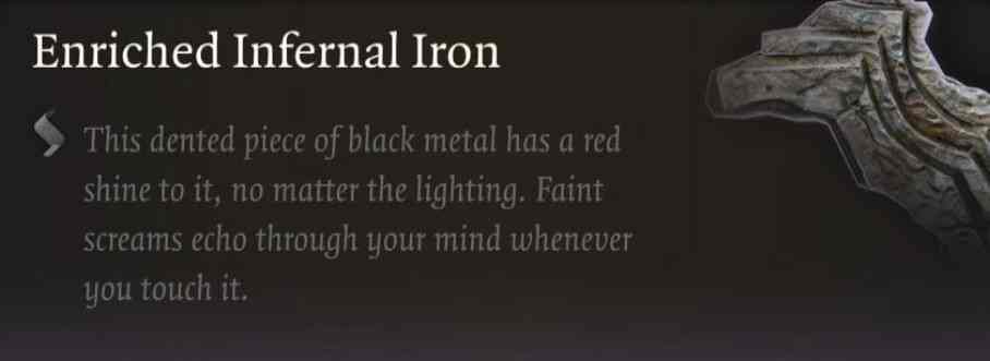 Enriched Infernal Iron BG3