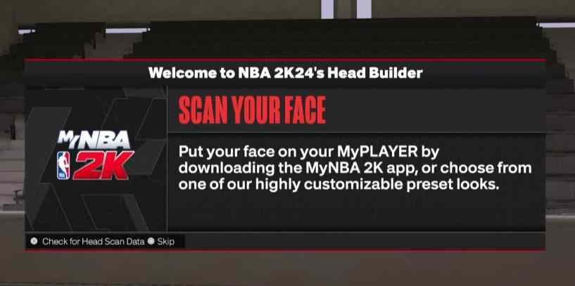 NBA 2K24 Face Scan