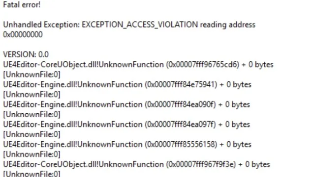 ARK Survival Ascended Fatal Error EXCEPTION_ACCESS_VIOLATION