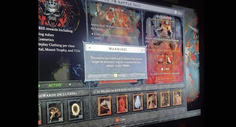 Diablo 4 Error Code 700004 message