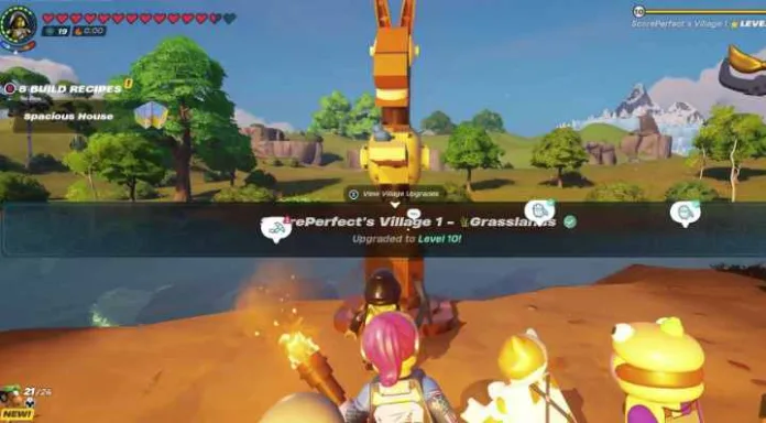 Come aggiornare il villaggio al livello 10 in Lego Fortnite