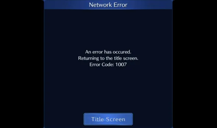 Scotiabank Error Code 1007 (Network Error)