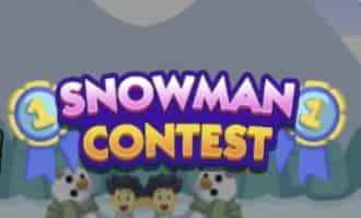 Snowman Contest Rewards List for Monopoly Go