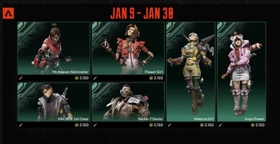 Apex Legends x FF7 rebirth skins