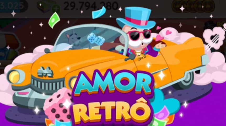 Evento Monopoly Go Amor Retro lista de Recompensas