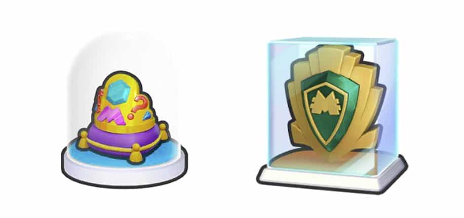 image of Monopoly Go Tiara token and a new shield Anniversary Elegance