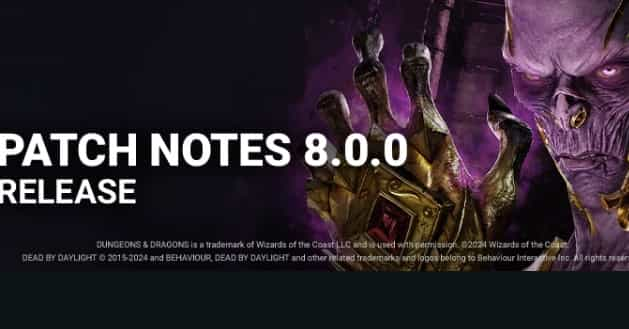 Dead by Daylight (DBD) Update 3.16 Patch Notes (8.000.001)