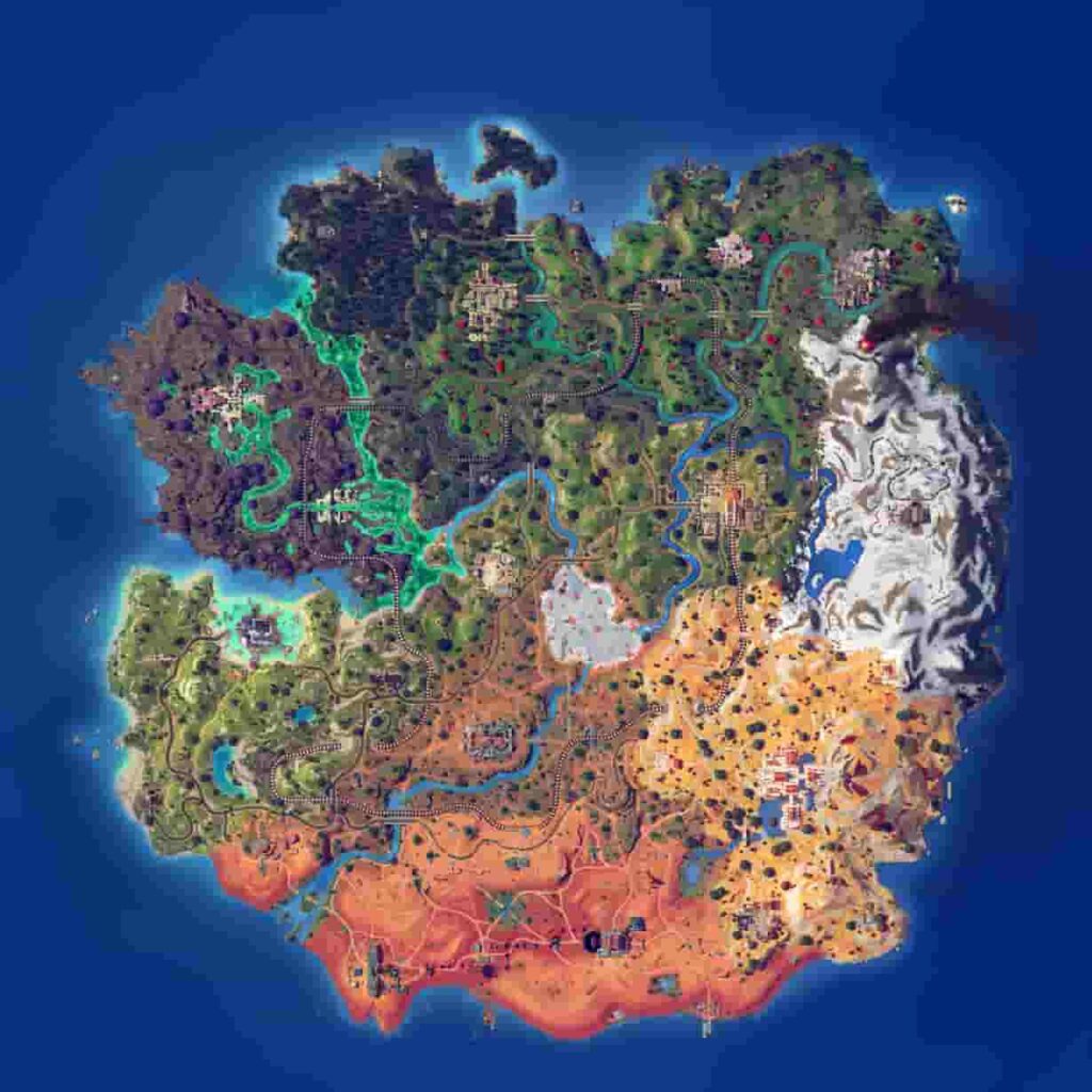 Fortnite 31.20 updated map image