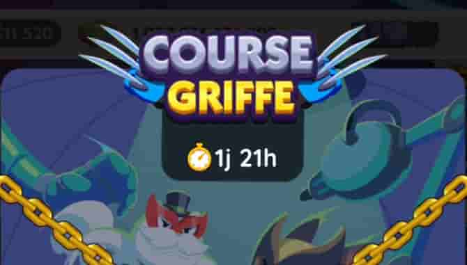 Evenement Course Griffes Monopoly Go (Liste des Recompenses)