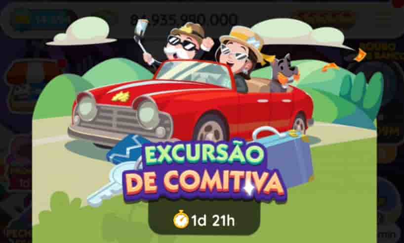 Evento Monopoly Go Excursao De Comitiva (Recompensas)