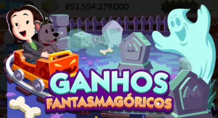 Evento Monopoly Go Ganhos Fantasmagoricos (lista de recompensas)