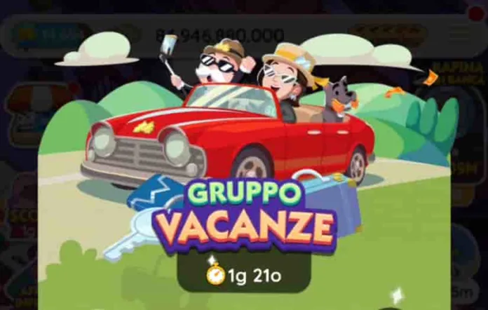 Evento Gruppo Vacanze di Monopoly Go (elenco dei premi)