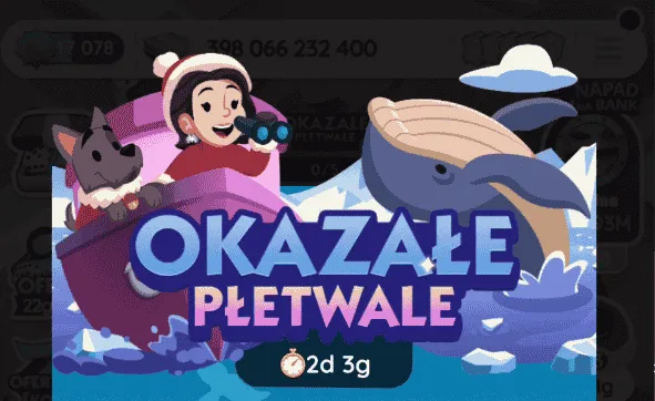 Wydarzenie Monopoly Go Okazale Pletwale (lista nagród)