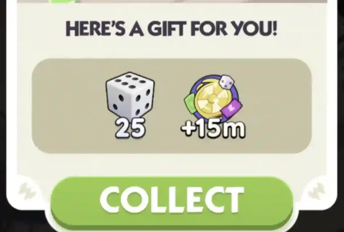 25 Dadi Gratis Monopoly Go (31 Dicembre 2025)